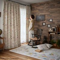 スミノエ MOOMIN セミオーダー カーテン ムーミン谷の地図 1800×1850mm アイボリー 1セット(2枚入)（直送品）