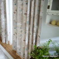 スミノエ MOOMIN セミオーダー カーテン ムーミン谷の地図 1200×2500mm グレー 1セット(2枚入)（直送品）