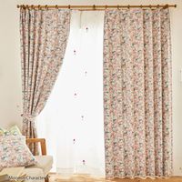 スミノエ MOOMIN セミオーダー カーテン コバナドレープ 1200×1150mm ピンク 1セット(2枚入)（直送品）