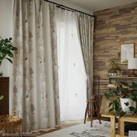 スミノエ MOOMIN セミオーダー カーテン プートドレープ 2900×1050mm ライトブラウン 1セット(2枚入)（直送品）