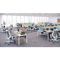 【組立設置込】コクヨ アプティス デスク 片面トレータイプ 幅1425×奥行700×高さ720mm ナチュラルオーク×ホワイト 1台（直送品）