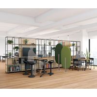 【組立設置込】コクヨ リーフィー パーテーション 単体 900×1600mm ミディアムグレージュ×コーラルオレンジ×ネオオレンジ 1台（直送品）