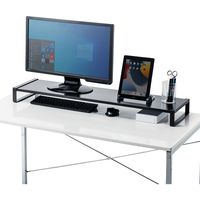 サンワサプライ スチール製机上ラック(W1000mm・ブラック) MR-LC209BKN 1台（直送品）