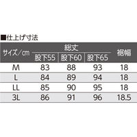 ケアファッション 裾ファスナーパンツ 股下65cm 39304-93 ベージュ LL 4580604051661 1枚（直送品）