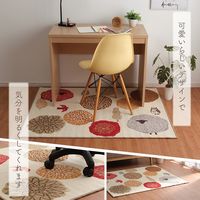 イケヒコ エルム ラグ 1000×1300mm ブルー 1340650040403 1枚（直送品）