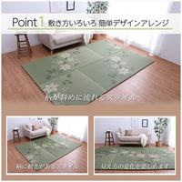 イケヒコ デザインリーフ 置き畳 820×820mm 1110100010212 1セット(6枚入)（直送品）