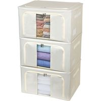 トレードワン 窓付きマルチ収納ボックス:ホワイト 30696 1セット(6個)（直送品）