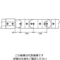 ネグロス電工 イン・アウト上下自在子桁溶融 ZSRIO80L 1本（直送品）