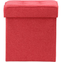 不二貿易 ディノ ボックススツール 幅380×奥行380×高さ400mm レッド 85850 1セット(2台入)（直送品）