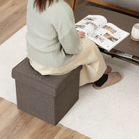 不二貿易 ディノ ボックススツール 幅380×奥行380×高さ400mm ブラウン 85853 1セット(2台入)（直送品）