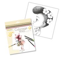 塗り絵 大人 アベニューマンダリン カラーリングブック　ｗｉｌｄ１ 28シート (14柄ｘ２シート） イエロー 1冊（直送品）