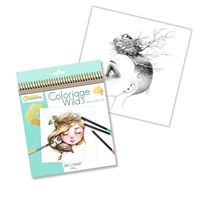 塗り絵 大人 アベニューマンダリン カラーリングブック　ｗｉｌｄ３ 28シート (14柄ｘ２シート） ブルー 1冊（直送品）