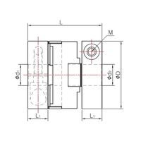 SOHシリーズ オルダムカップリング クランプタイプ(省スペース型) SOHM-43C-15×8 SOHM-43C-15X8 1個（直送品）
