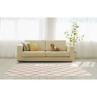 明和グラビア ズレにくいやわらかラグ ZDRC-1825 カーペット柄 180cm×250cm 1本（直送品）