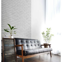 明和グラビア リノベウォール メッシュタイプ レンガ柄WAL-01ブラック 90cm×2.5m　1本（直送品）