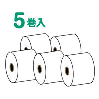 【感熱紙】レジロール　中保存　幅58ｍｍ×外径80ｍｍ　1パック（5巻入）（わけあり品）