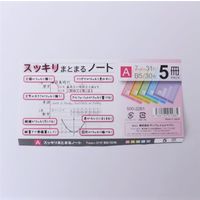 サンフレイムジャパン B5スッキリまとまるノート 30枚 5冊5色 A罫 500-2261 1セット(25冊:5冊×5)（直送品）