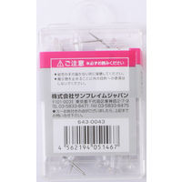 サンフレイムジャパン ダルマ画鋲 透明 18本 643-0043 1セット(90本:18本×5)（直送品）