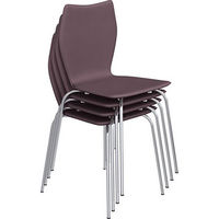 【軒先渡し】リーフジャパン レザーチェア ブラウン 1脚（直送品）