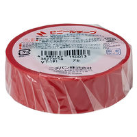 ニチバン ビニールテープ 幅19mm×長さ10m 赤 VT-191 1セット（10巻入）