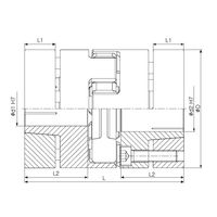 SJCシリーズ ジョータイプカップリング テーパータイプ SJC-80T-GR-30×30 SJC-80T-GR-30X30 1個（直送品）