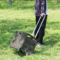 不二貿易 フォールディングキャリーカート L 蓋付き KH 86442 1個