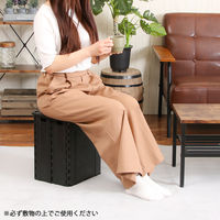 フォールディングストレージスツール ST04 BK 86105 1セット（4台入） 不二貿易（直送品）