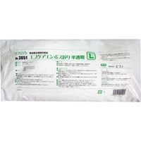 エブノ No.3051 食品加工用 エブケアエンボス絞り半透明 Lサイズ 袋入 1セット(100枚×30袋)