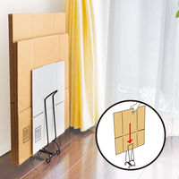 はさんで運べるダンボールストッカー ブラック DS-B 1セット（3個：1個×3） ケミカルジャパン