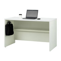 【アウトレット】【軒先渡し】アスプルンド 木製デスク 平机 幅1000×奥行600×高さ720mm ホワイト オフィス テレワーク 282787 1台（直送品）