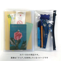 ダイゴー isshoni. ペンケース付ノートカバーPVC A5対応 クリア ベージュ N1863 1冊（直送品）