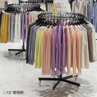 ストア・エキスプレス ラウンドハンガー 直径75cm　黒 2019-386 １台（直送品）