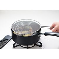 リバティコーポレーション IH 揚げ物 鍋 油はね防止ネット付 片手 揚げ鍋 20cm LD-294 揚げクック 4571151222949 1個