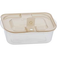 ベストコ 抗菌 抗ウイルス 電子レンジ 保存 容器 蒸気弁付き 洗いやすい MA-3211 クリアブラウン 430ml 2個組（直送品）