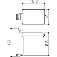 ARTIST(アーティスト) ステンレス棚柱用受L型 ホワイト 4個 SA-TBR20W 清水 10パック（直送品）