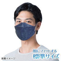 3D立体型マスク 標準 ネイビー 5枚入 10袋セット DN05-10-AS 1セット（10袋） エスパック（直送品）