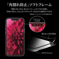 MSソリューションズ iPhone 13 mini ガラスフィルム 全画面保護 ソフトフレーム LP-DS21FGS 1個