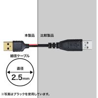 USB Aケーブル　USB-A（オス）USB-A（メス）　1m　USB2.0　KU-SLEN10WK　サンワサプライ　1本（直送品）