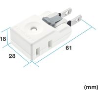 延長コード 電源タップ 2P（ピン） 2個口 ホワイト TAP-B56W サンワサプライ 1個（直送品）