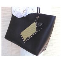 シンメ い草のボールチェーン付きめがねケース[黒/ドットブラック] E02-25-00106 1個（直送品）