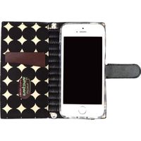 シンメ い草のiphoneケース 手帳型 SE/5/5S 対応[黒/ドットブラック] H01-25-00106 1個（直送品）