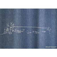 スミノエ ムーミン 遮光カーテン デニムボーダー 100×178cm ブルー 4549781277486 1枚