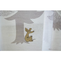 スミノエ ムーミン レースカーテン プートボーダー ボイル 100×133cm グレー 4549781277592 1枚