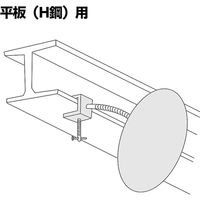 丸ミラー（平板・Ｈ鋼用金具付） MF60TC 1個 コミー（直送品）
