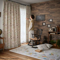 スミノエ MOOMIN セミオーダー カーテン ムーミン谷の地図 2900×1550mm アイボリー １セット(2枚入)（直送品）