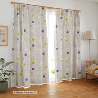 スミノエ MOOMIN セミオーダー カーテン カラーサークル 1200×1250mm グレー １セット(2枚入)（直送品）