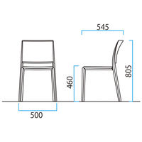 藤沢工業 TOKIO リフレッシュチェア ライトブルー BCQ21SA LB 1セット(4脚入)（取寄品）