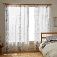 スミノエ MOOMIN セミオーダー レースカーテン フォークライン 1000×2340mm ホワイト １セット(2枚入)（直送品）