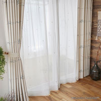 スミノエ MOOMIN セミオーダー レースカーテン タケウマボイル 2200×1090mm ホワイト １セット(2枚入)（直送品）