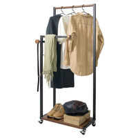 宮武製作所 ハンガーラック Paren（パレン） ブラック 幅600×奥行375×高さ1450mm 1台（直送品）